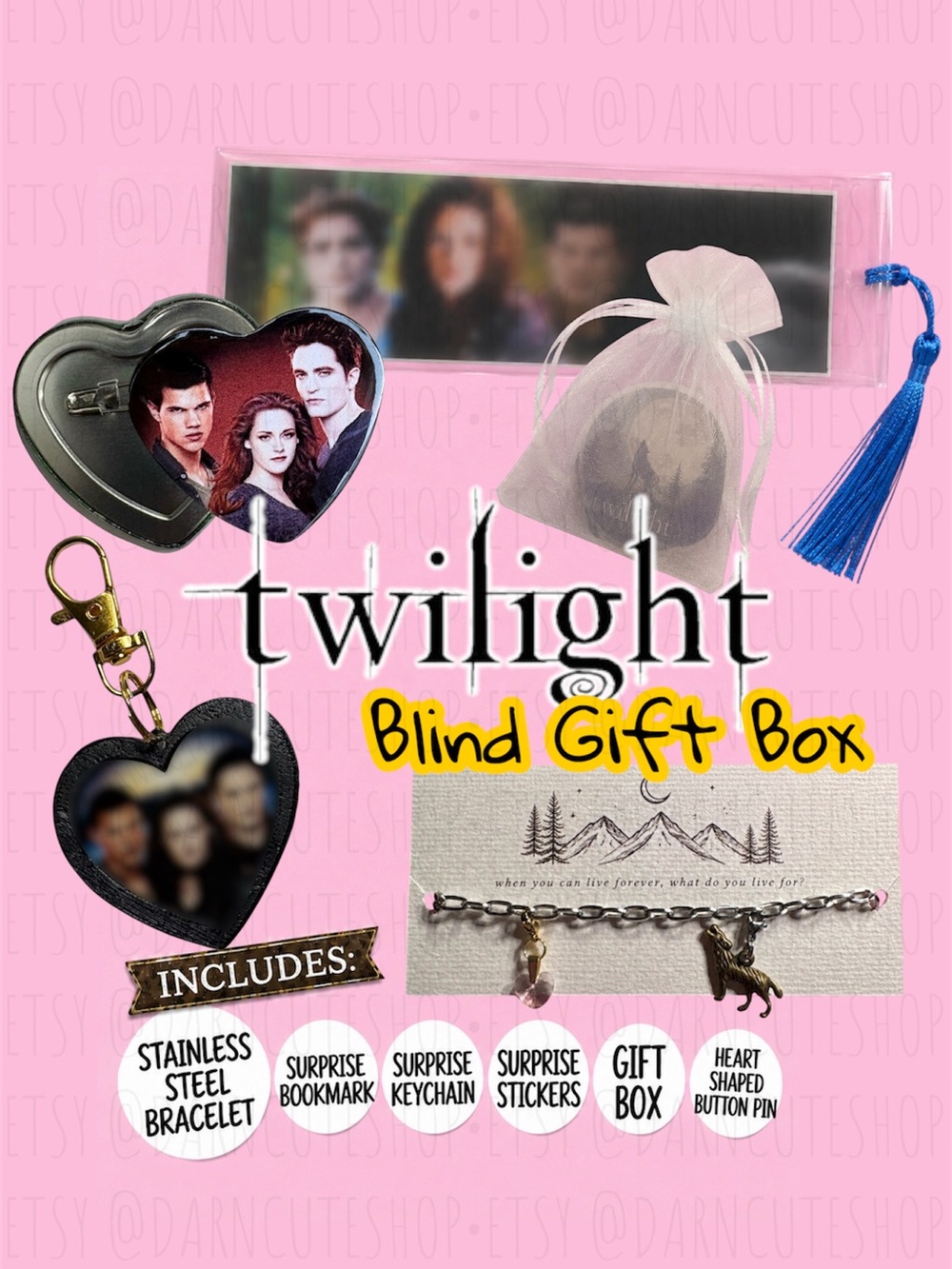 Twilight Gift Box - Accessory Set bellas bracelet stainless steel, Mystery box